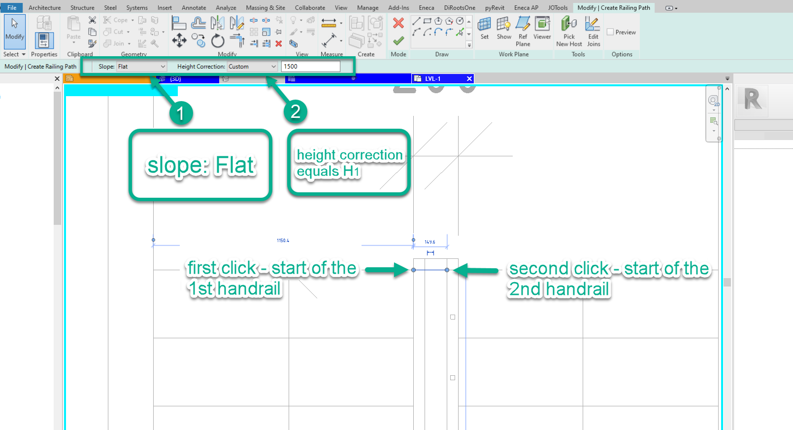 creating railing in Revit