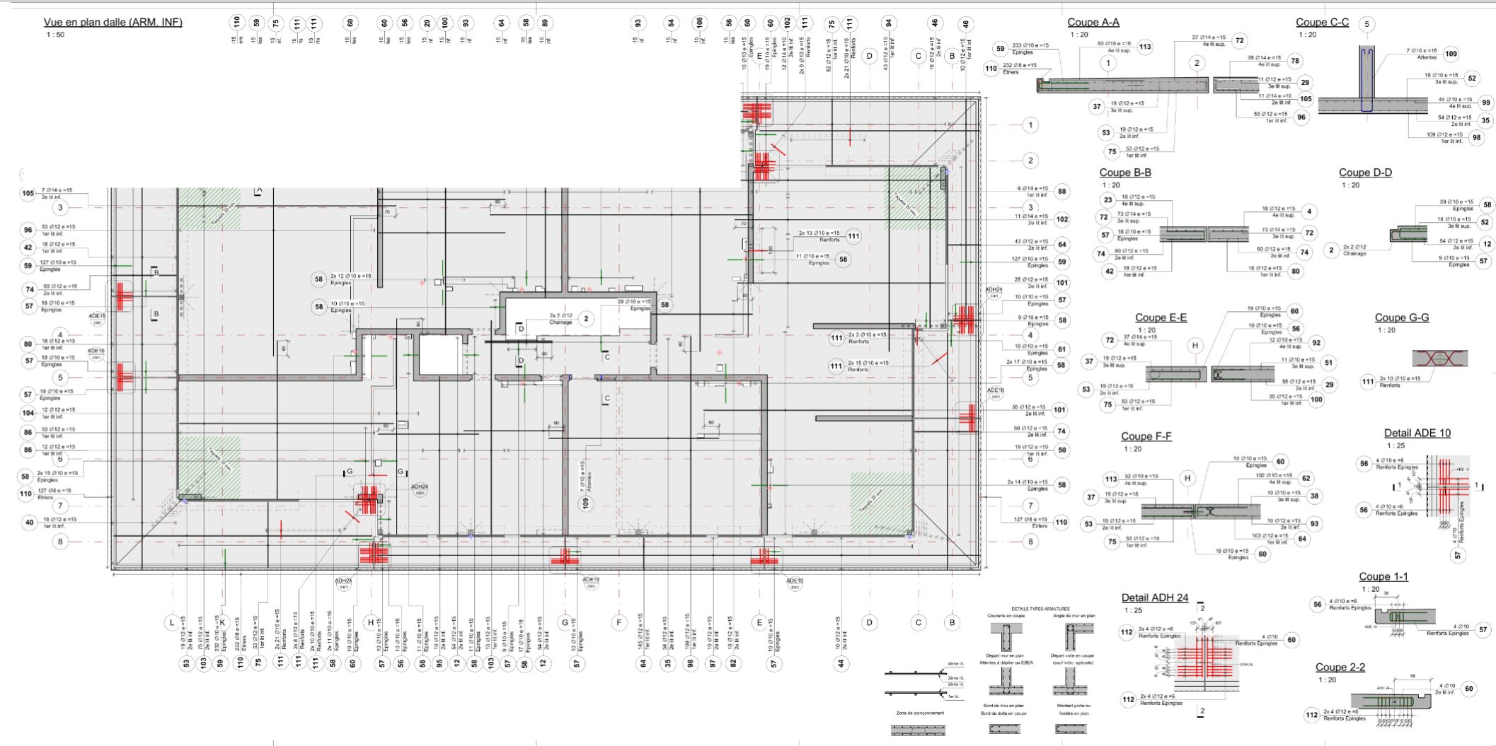 Reinforcement Drawings examples