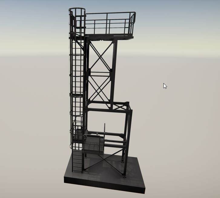 Staalontwerp voor Bucketelelevator Toren in Duitsland