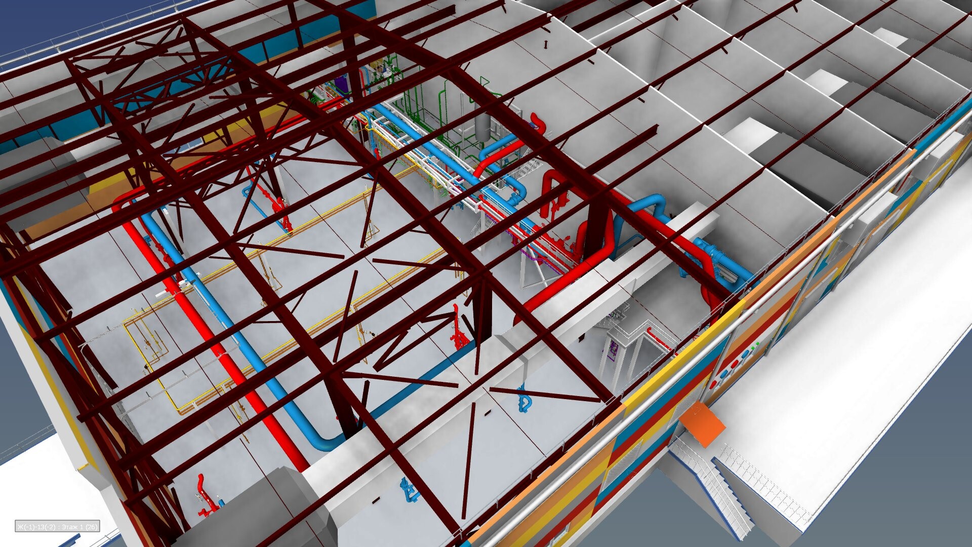 BIM design of a mini-CHP, construction supervision, new distribution ...