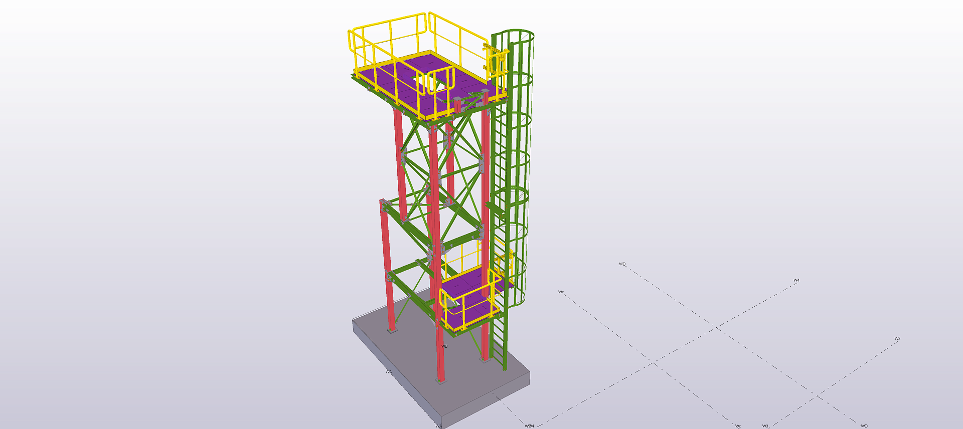 Steel structural desing for Bucket Elevator Tower