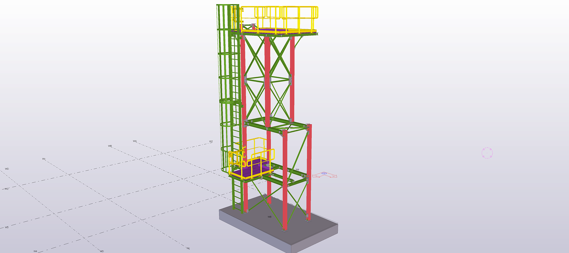 Steel structural desing for Bucket Elevator Tower