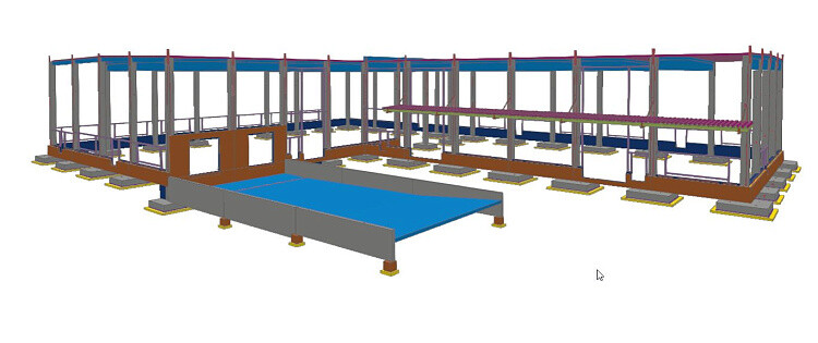 Concrete design for loading hall