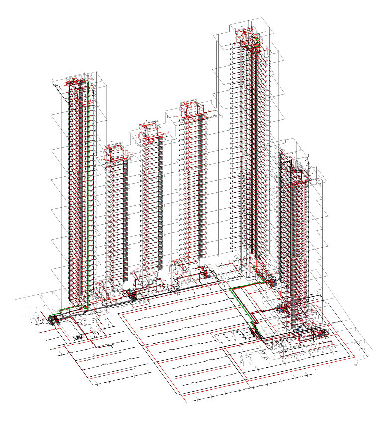 Transformer substations for residential complex